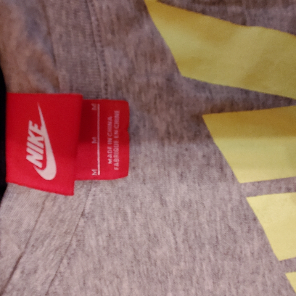 Nike Heather Gray Tee with Yellow Accents